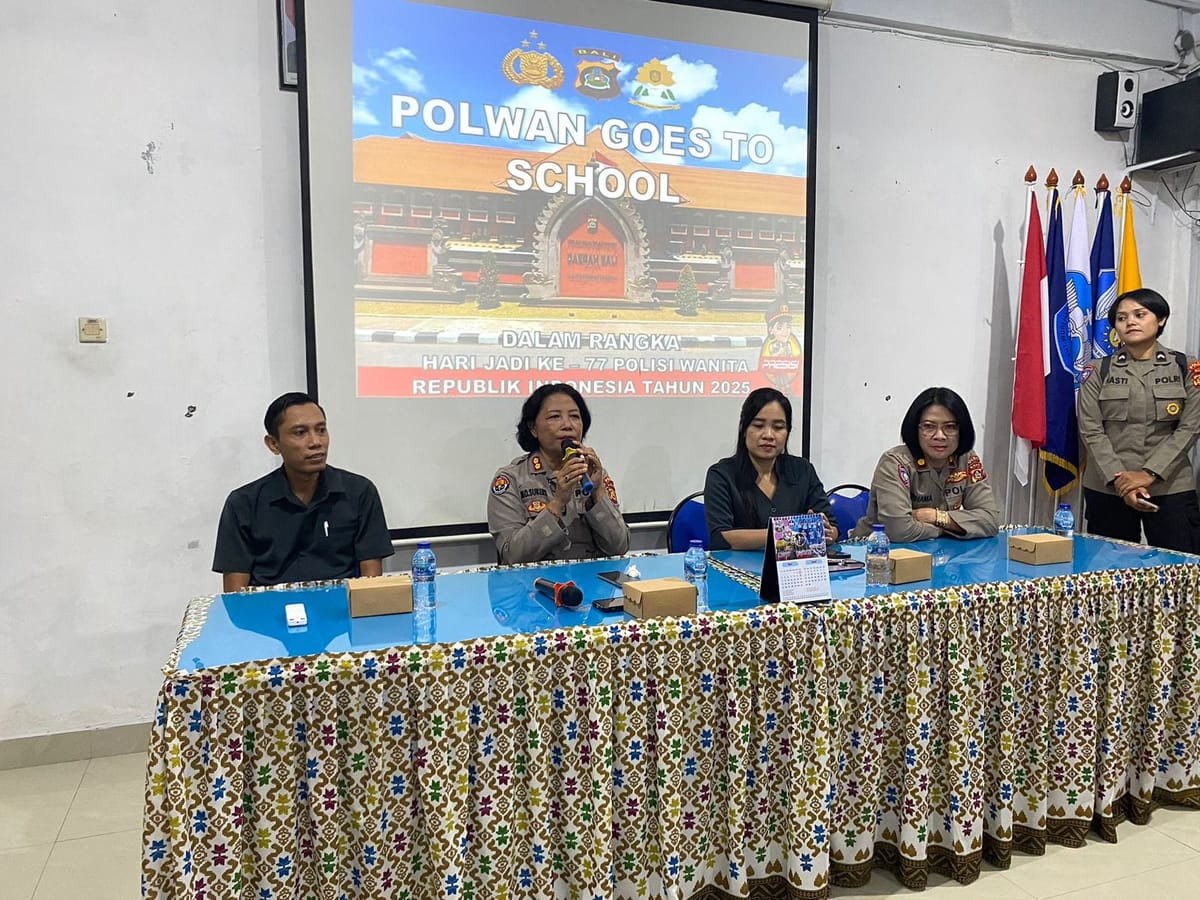 Peringati Hari Jadi ke-77 Polwan RI, Polda Bali Gelar Kegiatan “Polwan Goes to School”