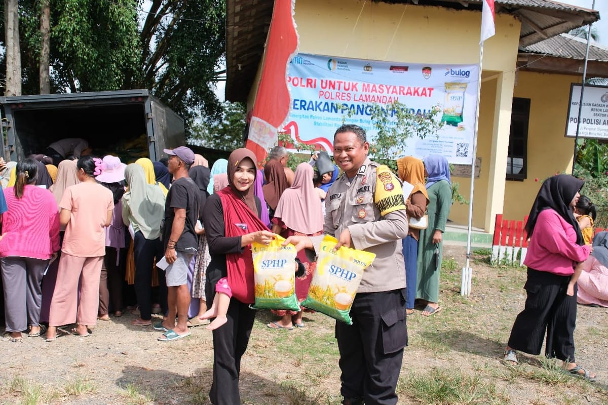 Bantu Ringankan Beban Warga, Polres Lamandau Adakan Gerakan Pangan Murah