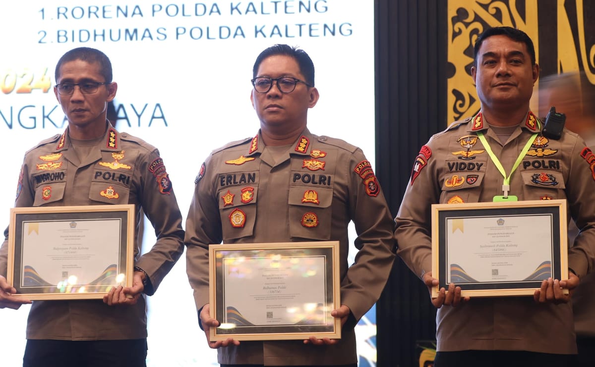 Bidhumas dan 21 Satker Polda Kalteng Raih Penghargaan IKPA dari DJPb, Bukti Kinerja Prima