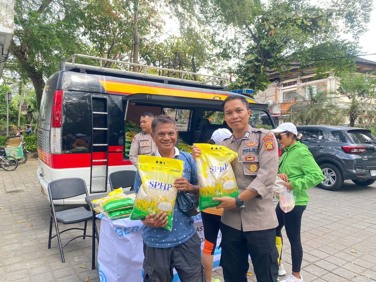 Direktorat Binmas Polda Bali Gelar Operasi Pangan Murah, Jaga Pasokan dan Harga Beras SPHP