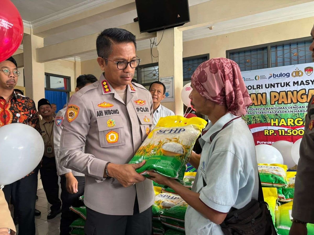 Dukung Stabilitas Harga, Polresta Banyumas Gelar Gerakan Pangan Murah