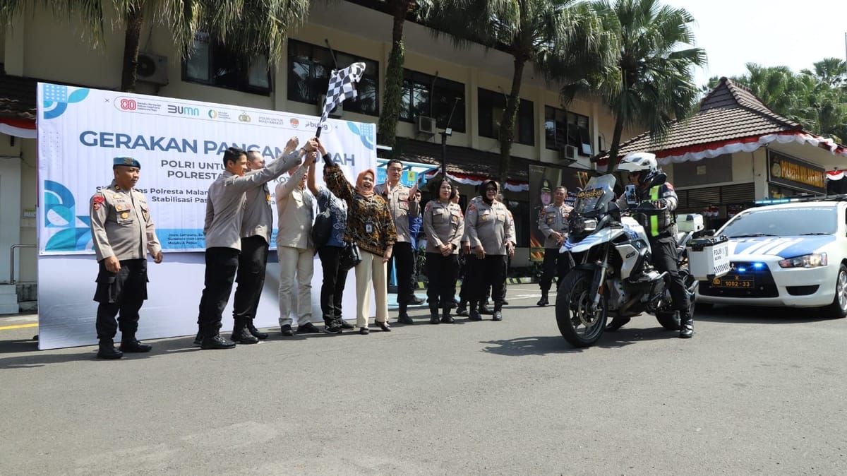 GPM Polri Kembali Digelar, Kapolresta Malang Kota Berangkatkan 48,5 Ton Beras
