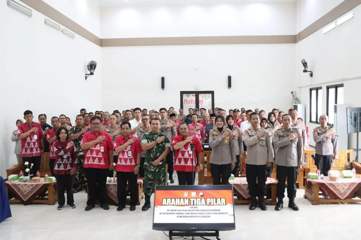 Gelar Arahan Tiga Pilar, Polres Semarang Mantapkan Keamanan Wilayah