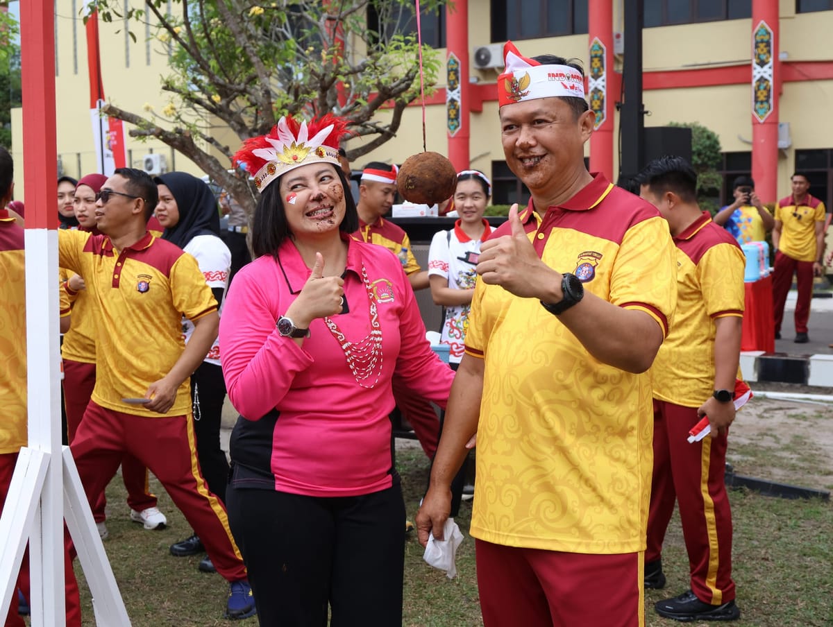 Hari Kemerdekaan ke-80, Polda Kalteng Gelar Lomba Seru dan Senam Massal