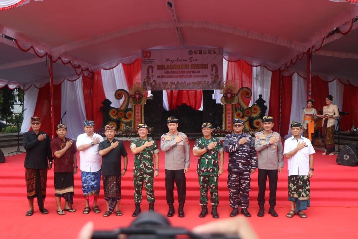 Kapolda Bali Hadiri Pagelaran Seni Baleganjur Meriahkan HUT ke-80 Kemerdekaan RI