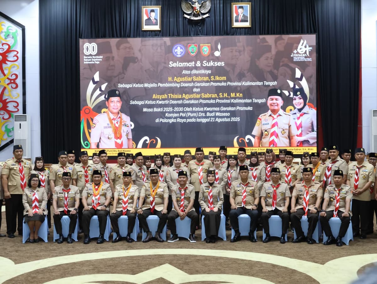 Kapolda Kalteng Hadiri Peringatan Hari Pramuka ke-64 dan Pelantikan Pengurus Mabida