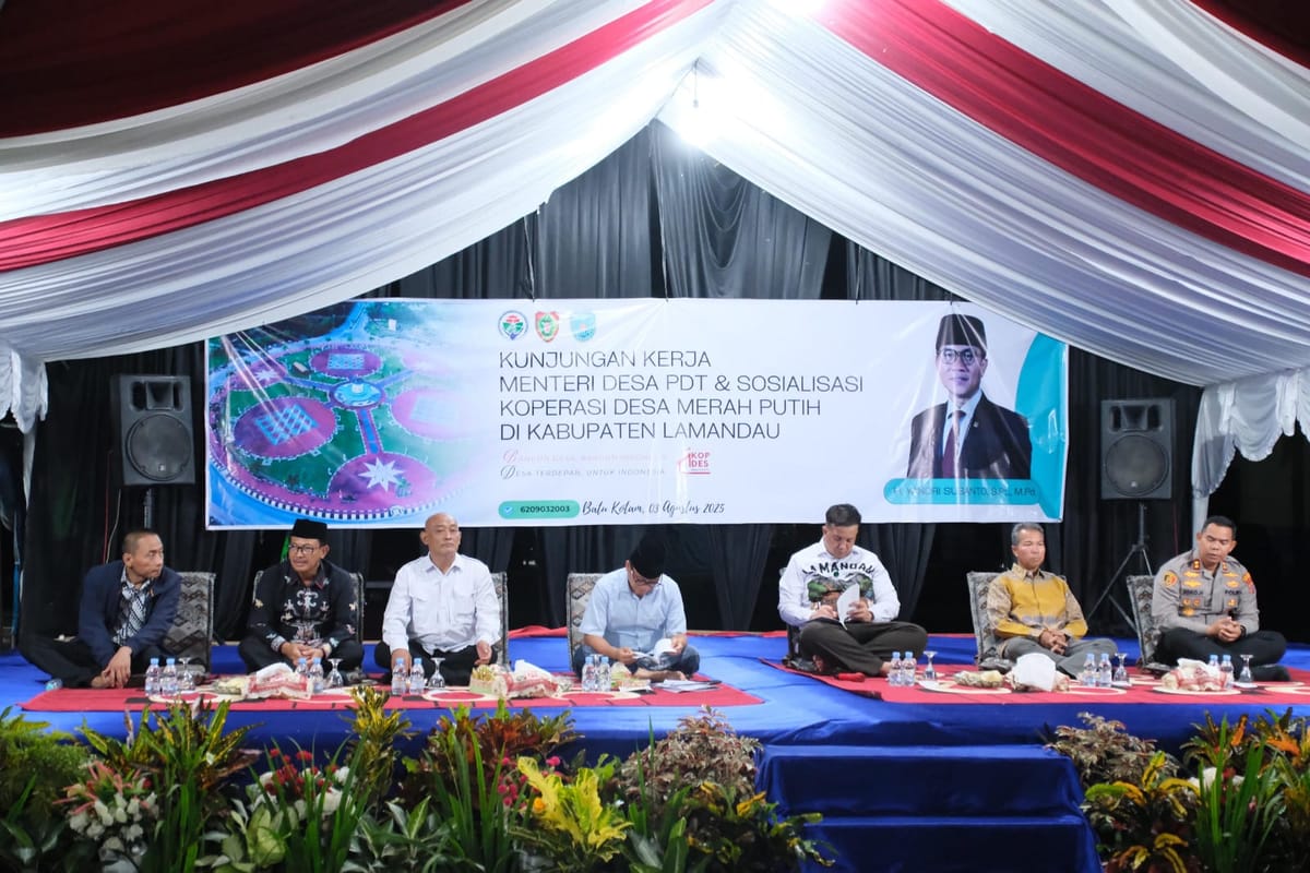 Kapolres Lamandau Hadiri Kunjungan Kerja Menteri Desa
