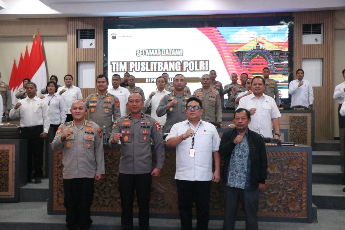 Kapuslitbang Polri Laksanakan Kunjungan Kerja ke Polda Bali