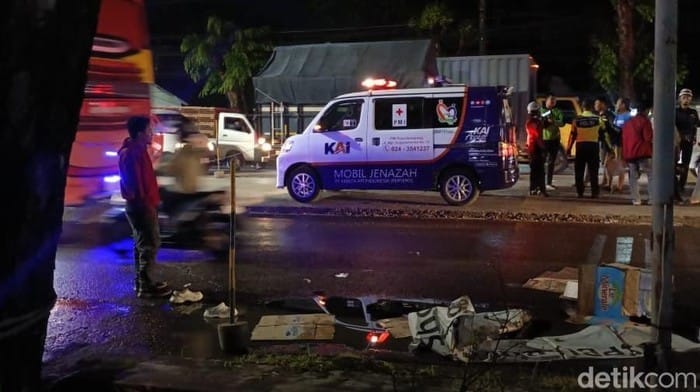 Kecelakaan Maut di Jalan Majapahit Dua Pemotor Tewas Terlindas Truk Tangki