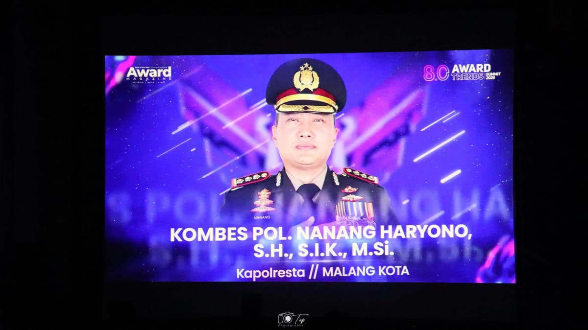 Kombes Pol Nanang Haryono Kembali Ukir Prestasi, Raih Award 2025 Bareng Tokoh ASEAN