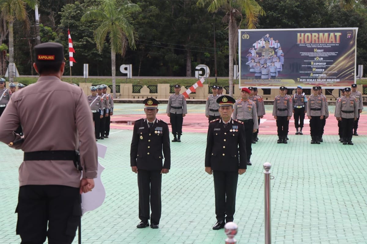 Momen Haru Wisuda Purna Bakti, Dua Perwira Polri Resmi Purna Tugas di Polres Pulang Pisau
