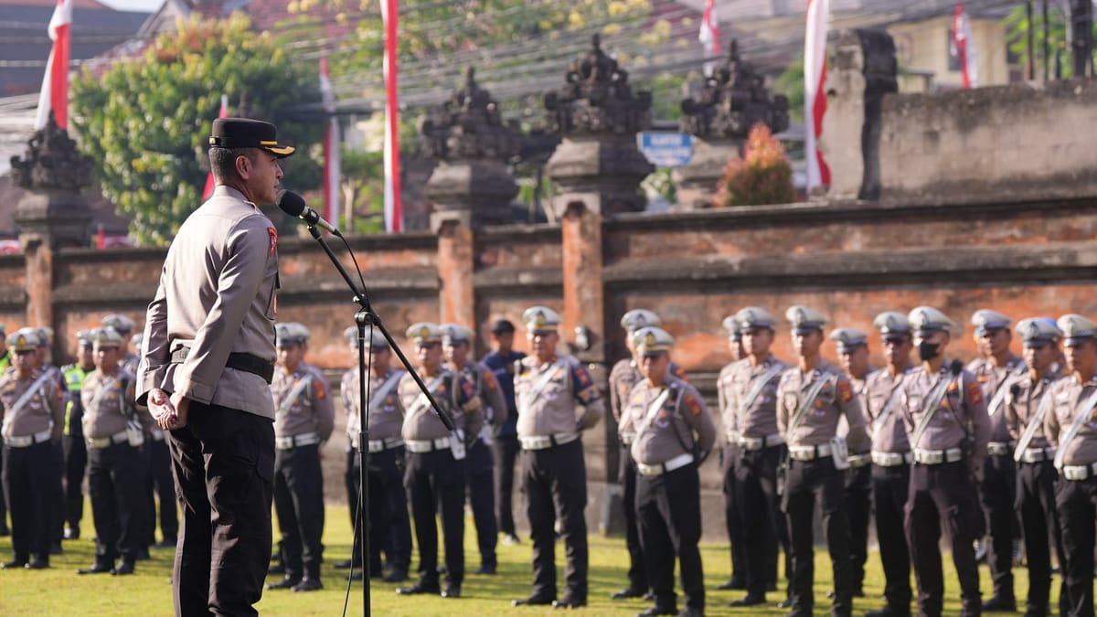 Polda Bali Gelar Apel Kesiapan Personel Jelang Pengamanan FBI NAA