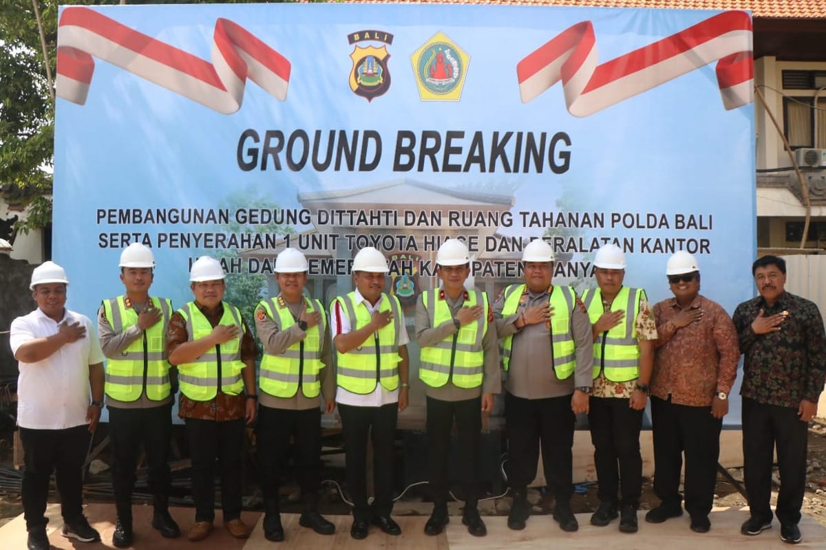 Polda Bali Gelar Ground Breaking Pembangunan Gedung Tahti dan Ruang Tahanan