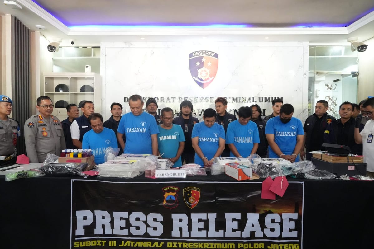 Polda Jateng Bongkar Sindakat Uang Palsu Pecahan Rp 100 Ribu