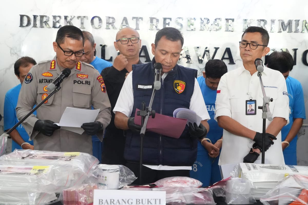 Polda Jateng Bongkar Sindikat Uang Palsu, 6 Tersangka Ditangkap, Sita Ribuan Lembar Pecahan Rp100 Ribu