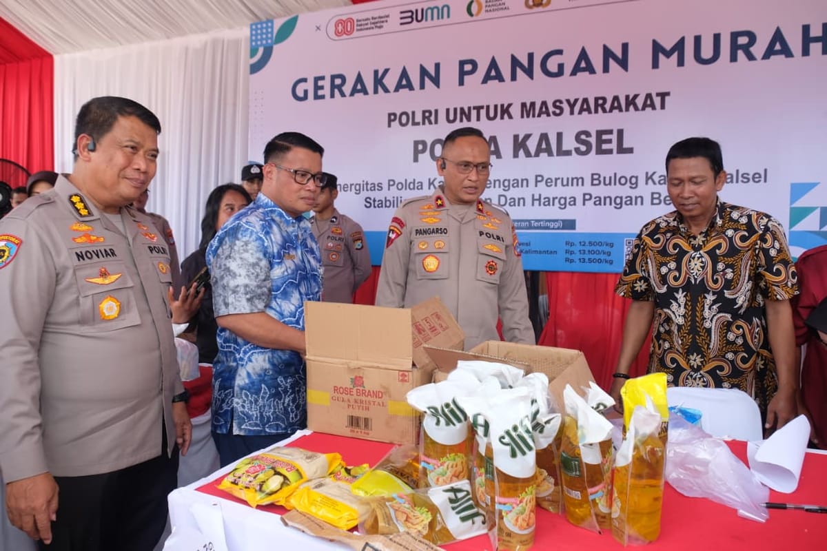 Polda Kalsel dan Bulog Gelar Gerakan Pangan Murah, 4.700 Ton Beras Dijual di Bawah HET
