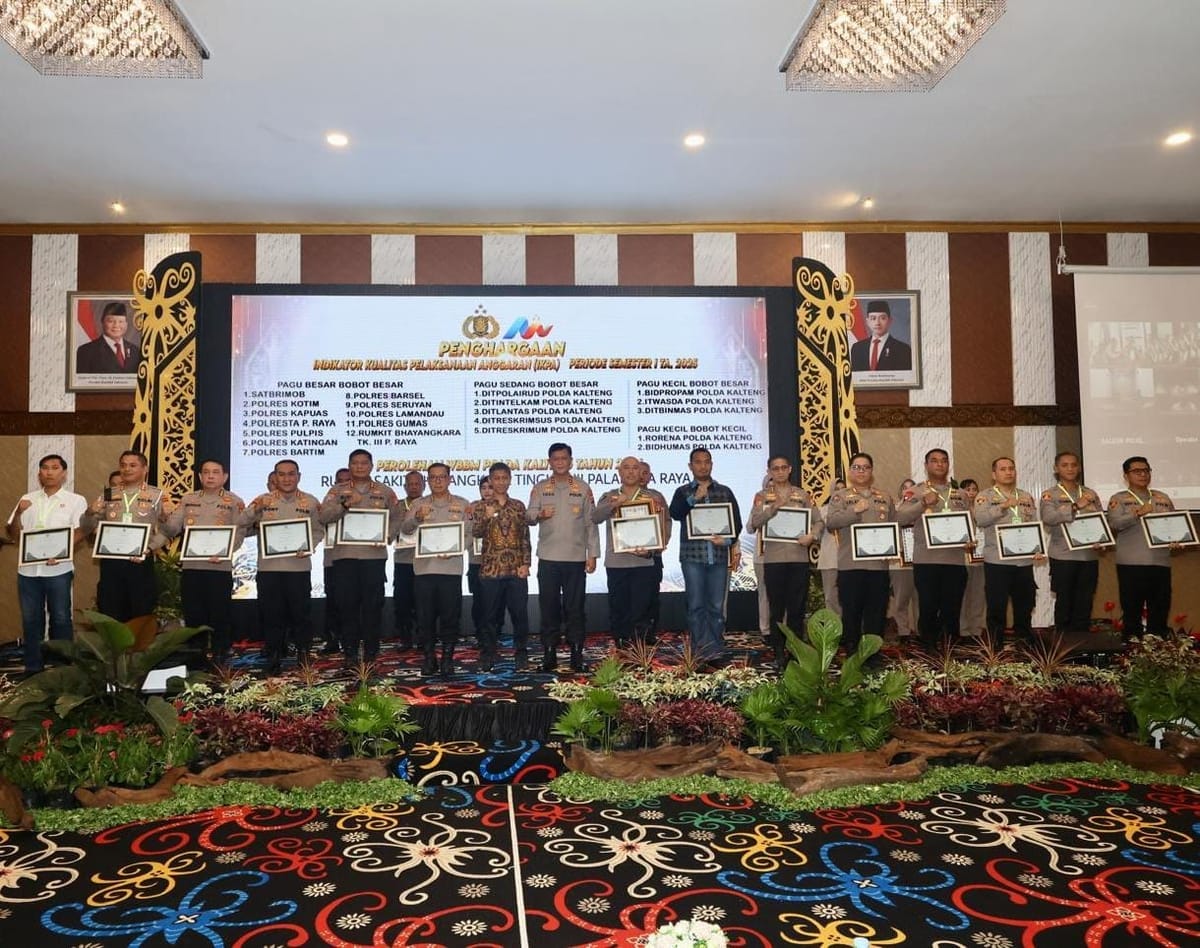 Polda Kalteng Raih Penghargaan IKPA, Bidhumas dan 21 Satker Jadi Contoh Efisiensi Anggaran