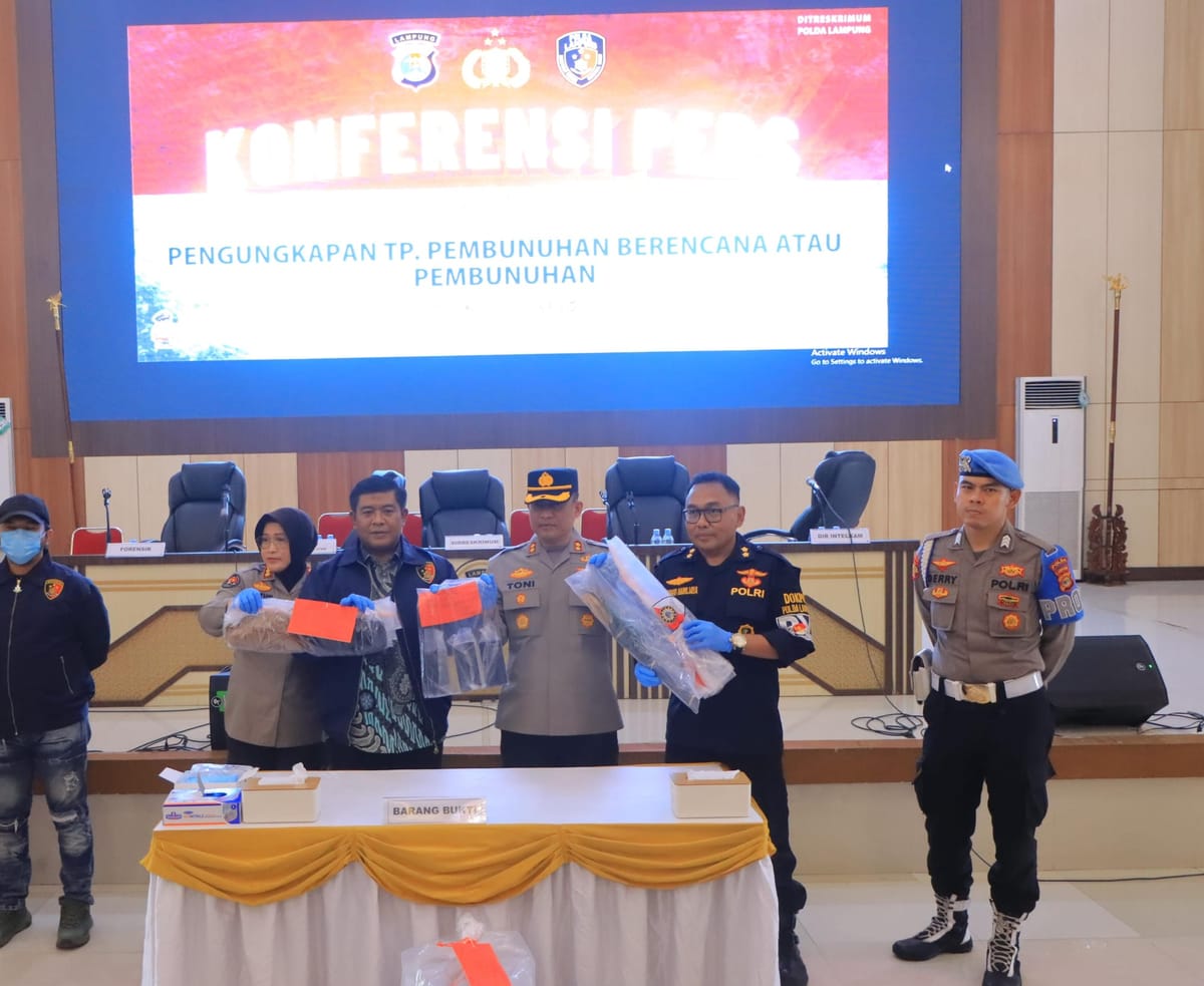 Polda Lampung Ungkap Kasus Pembunuhan Berencana di Natar, Satu Tersangka Diamankan