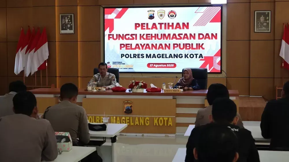 Polres Magelang Kota Gelar Pelatihan Kehumasan, Bahas Penulisan Berita dan Edukasi Publik