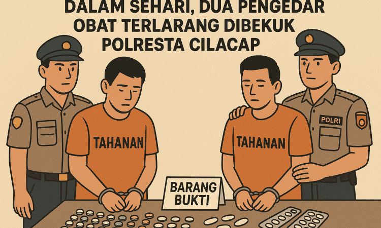 Polresta Cilacap Tangkap Dua Pengedar Obat Terlarang dalam Sehari