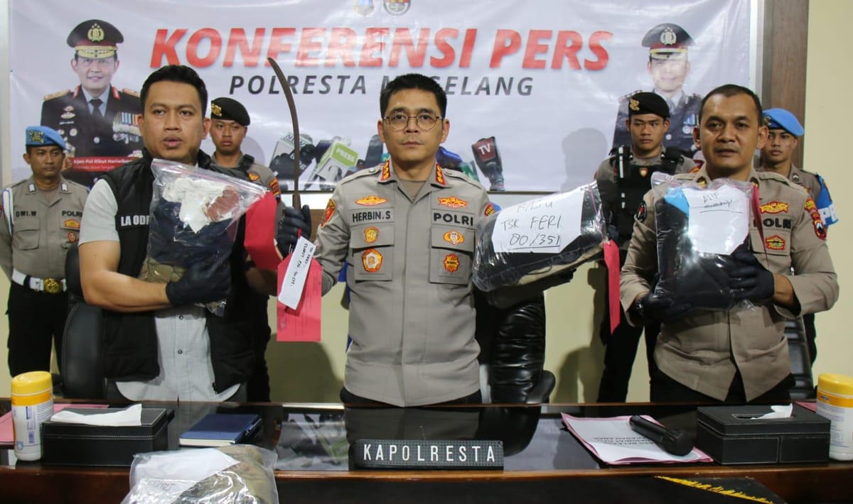 Polresta Magelang Bongkar Kasus Pembacokan Tiga Pelajar, Pelaku Diamankan