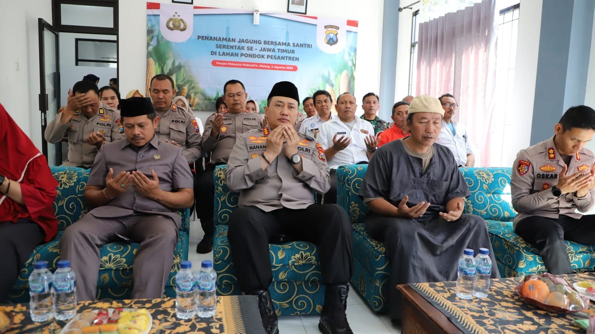 Polresta Malang Kota Gandeng Ponpes Hidayatul Mubtadi’in, Wujudkan Lumbung Pangan Melalui Jagung