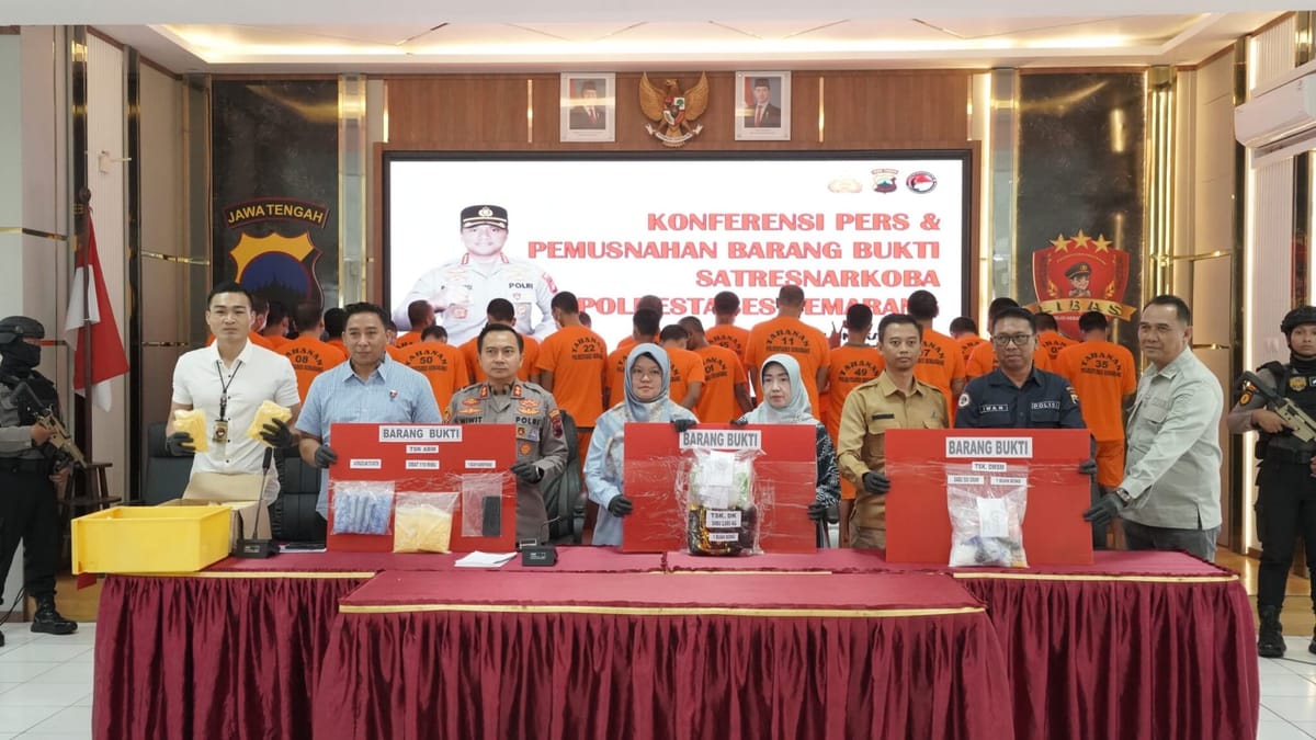 Polrestabes Semarang Ungkap 163 Kasus Narkotika Sejak Awal 2025