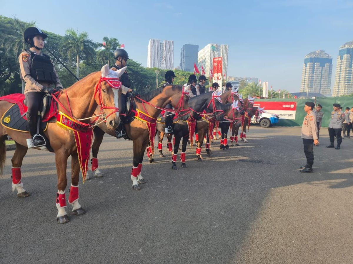 Polri Kerahkan Pasukan Berkuda Turangga untuk Amankan HUT RI ke-80