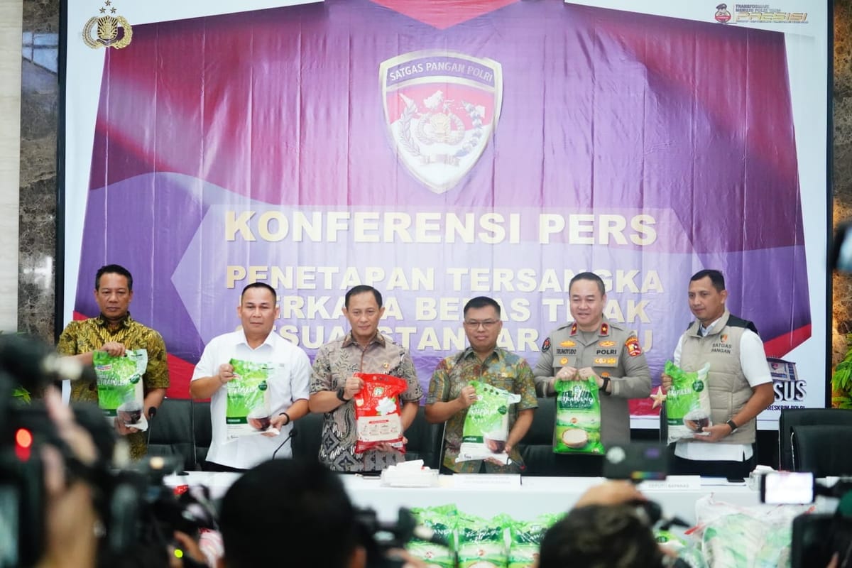 Polri Tetapkan Tiga Tersangka Kasus Beras Bermutu Rendah, Dirut PT FS Turut Terjerat