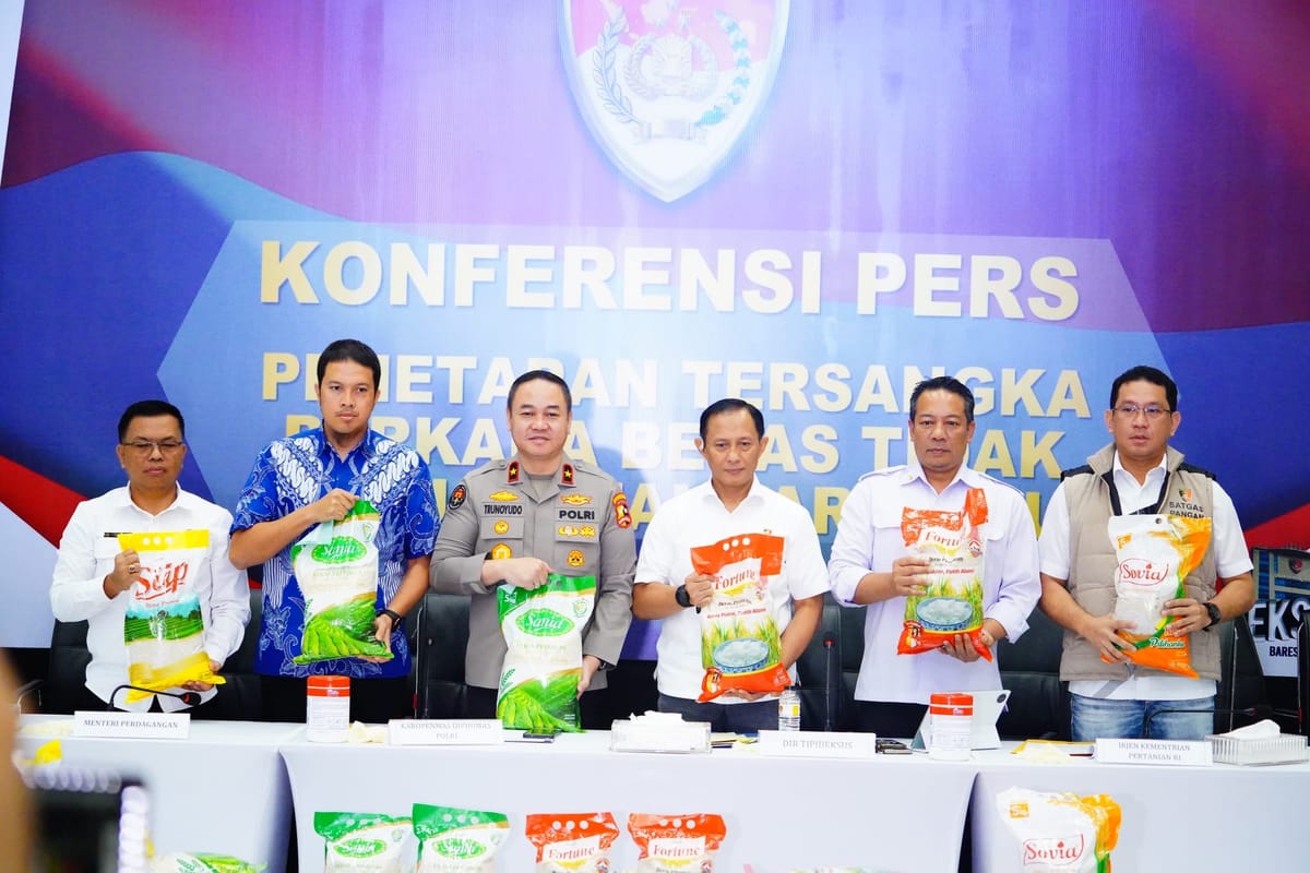 Satgas Pangan Tetapkan 3 Pimpinan PT PIM sebagai Tersangka Kasus Beras Oplosan