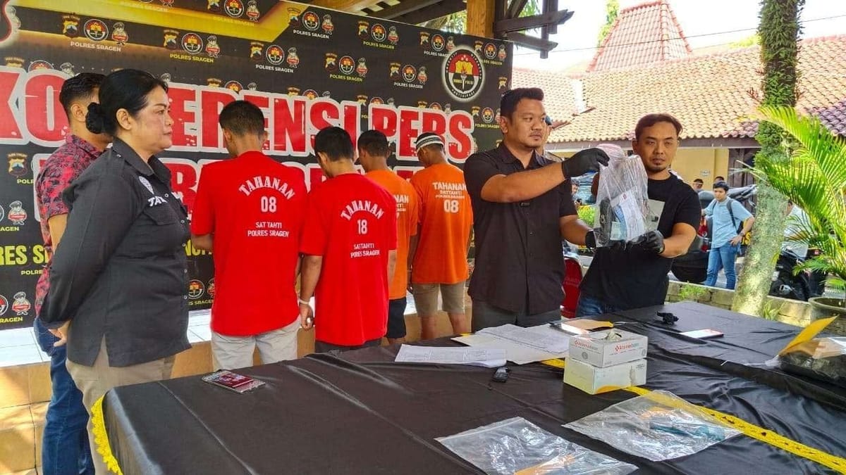 Satresnarkoba Polres Sragen Ungkap 4 Kasus Narkoba Selama Juli-Agustus