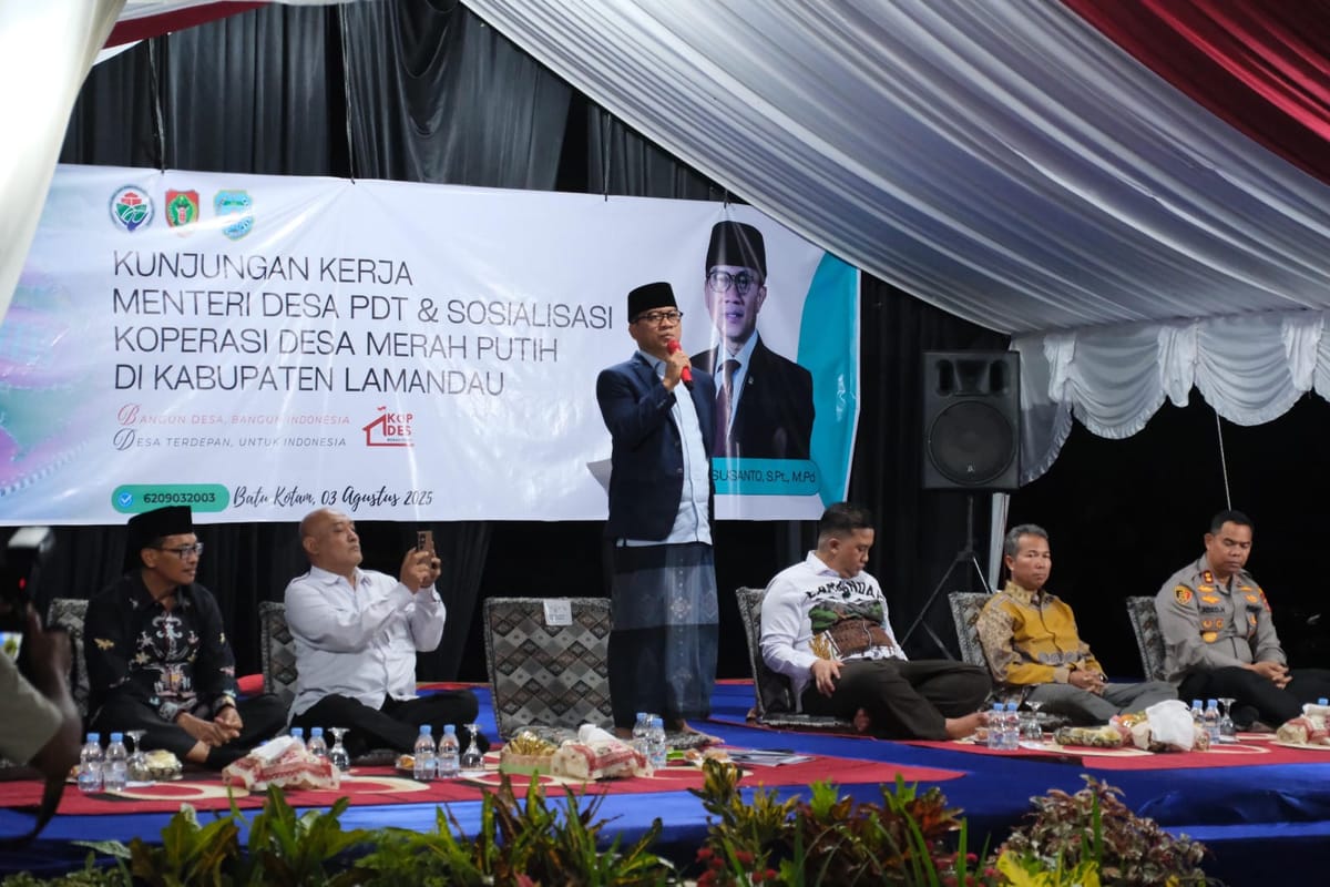 Sinergi Pusat dan Daerah, Kapolres Lamandau Hadiri Kunker Menteri Desa