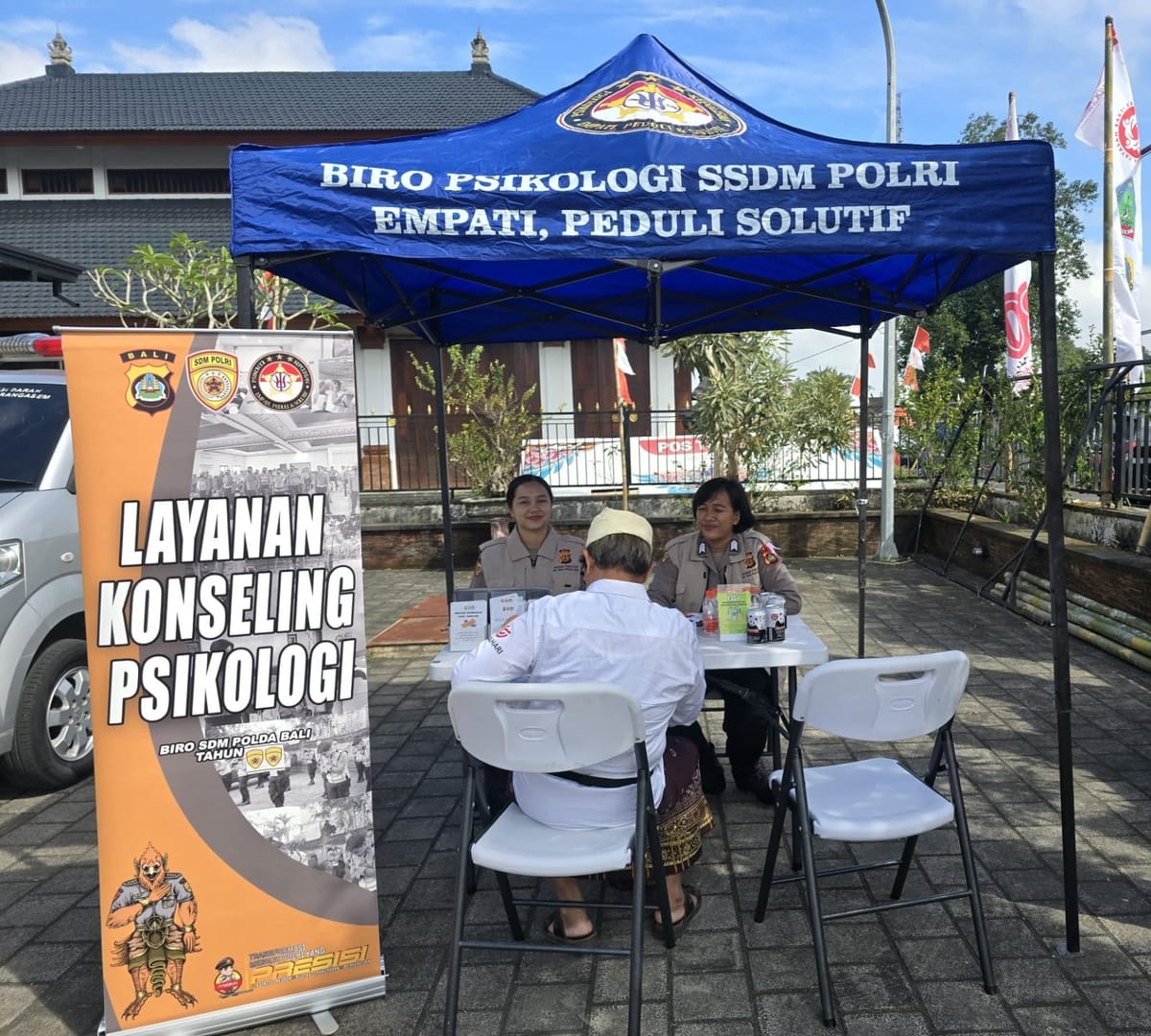 Tim Psikologi Biro SDM Polda Bali Beri Layanan Konseling Gratis di Karangasem