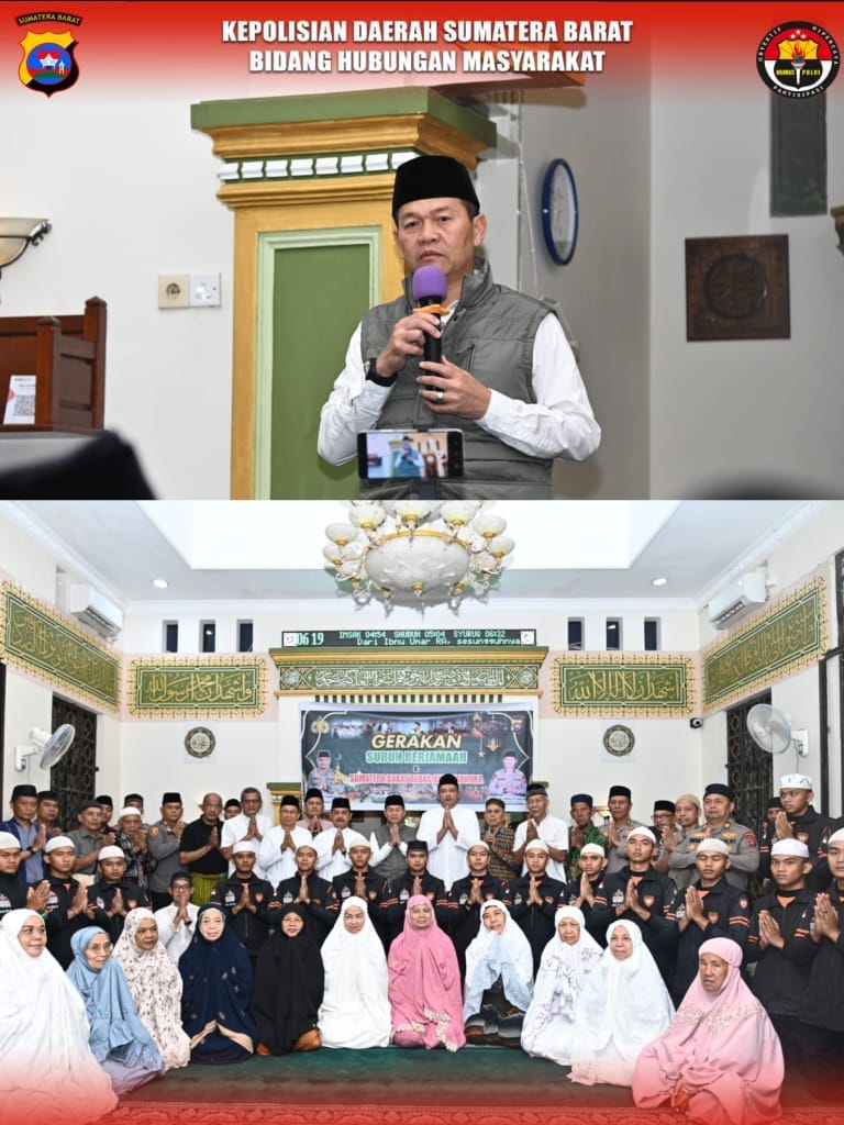 Wakapolda Sumbar Ikuti Salat Subuh Berjamaah di Padang, Disambut Hangat Warga