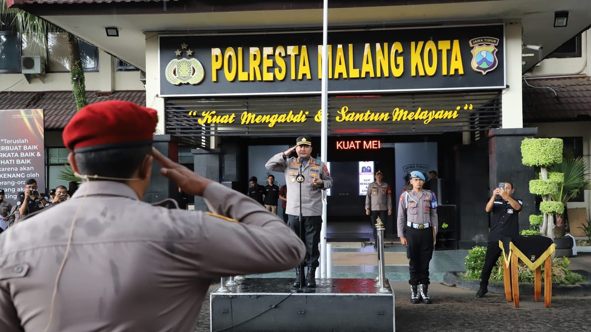 Apel Kebangsaan Jadi Simbol Soliditas Polresta Malang Kota dan Buruh