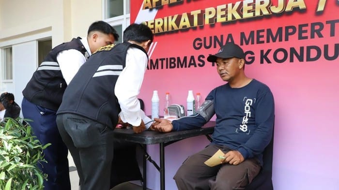 Buruh Apresiasi Polresta Malang Kota atas Gelaran Bakti Kesehatan Gratis