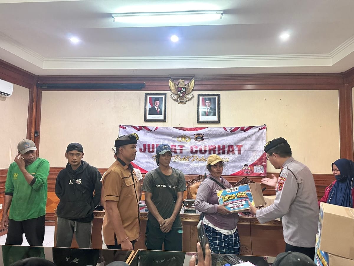 Ditsamapta Polda Bali Gelar Jumat Curhat, Bahas Permasalahan Sosial di Desa Sanur