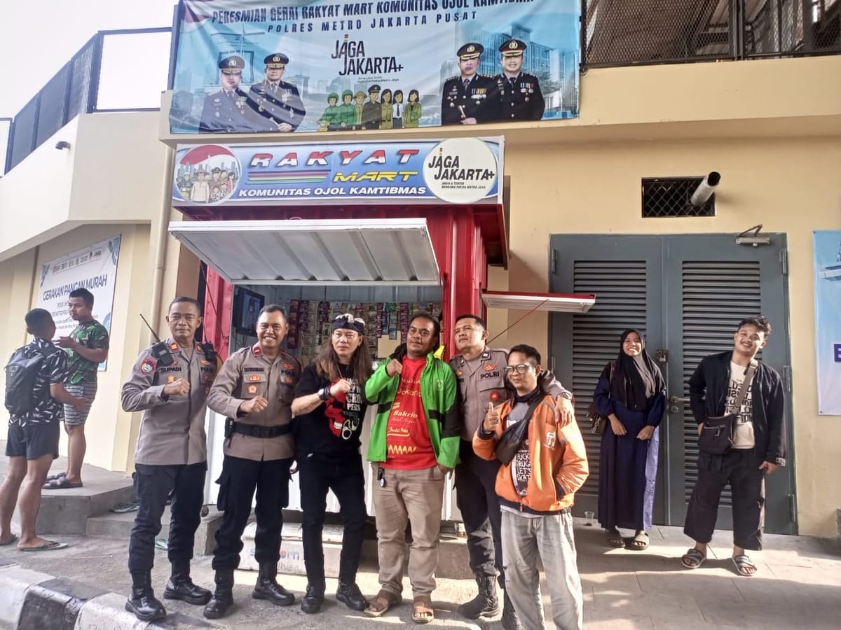 Dukung Ekonomi Ojol, Polres Jakpus Luncurkan Program Rakyat Mart dan Auto