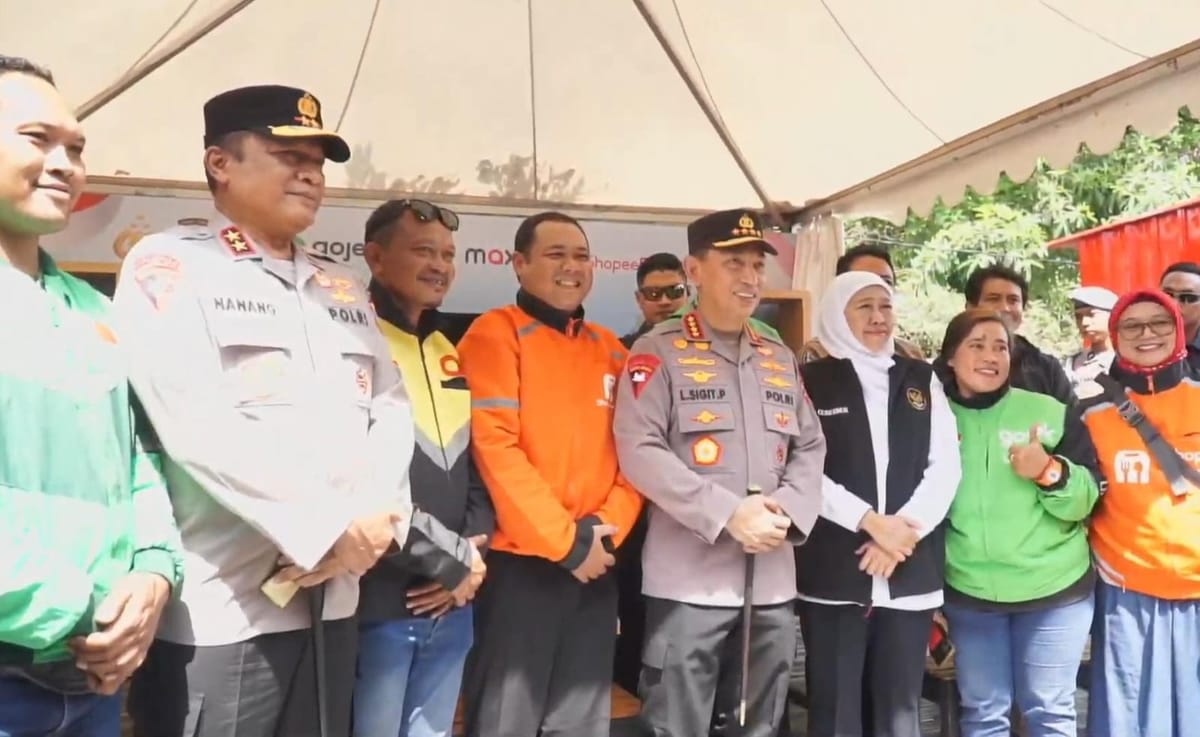 Kapolri Pimpin Apel Ojol Kamtibmas di Malang, Komitmen Jaga Kondusifitas