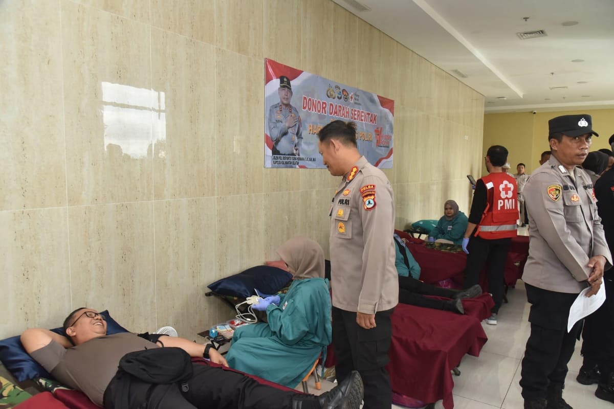 Peduli Sesama, Polda Kalsel Gelar Donor Darah Sambut HUT Humas Polri ke-74
