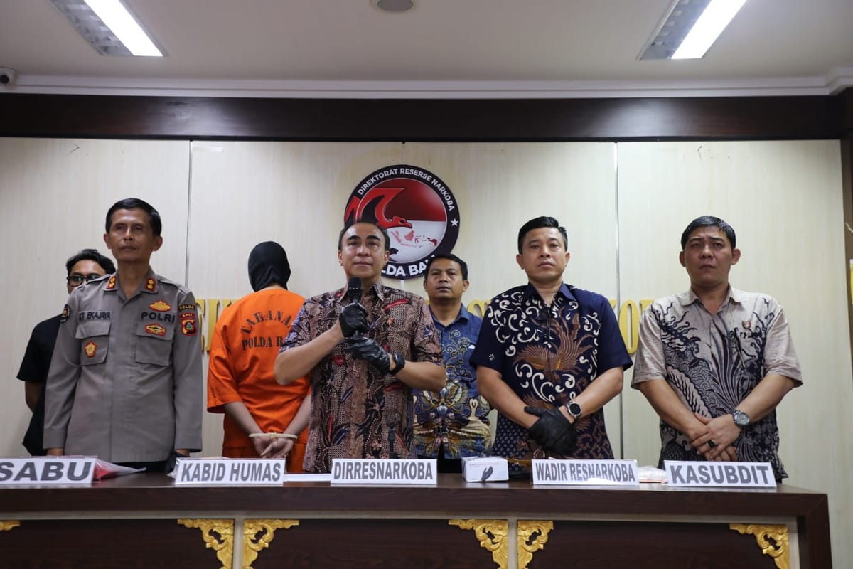 Polda Bali Gagalkan Peredaran Narkoba, Sita Hampir 1 KG Sabu dari Tersangka