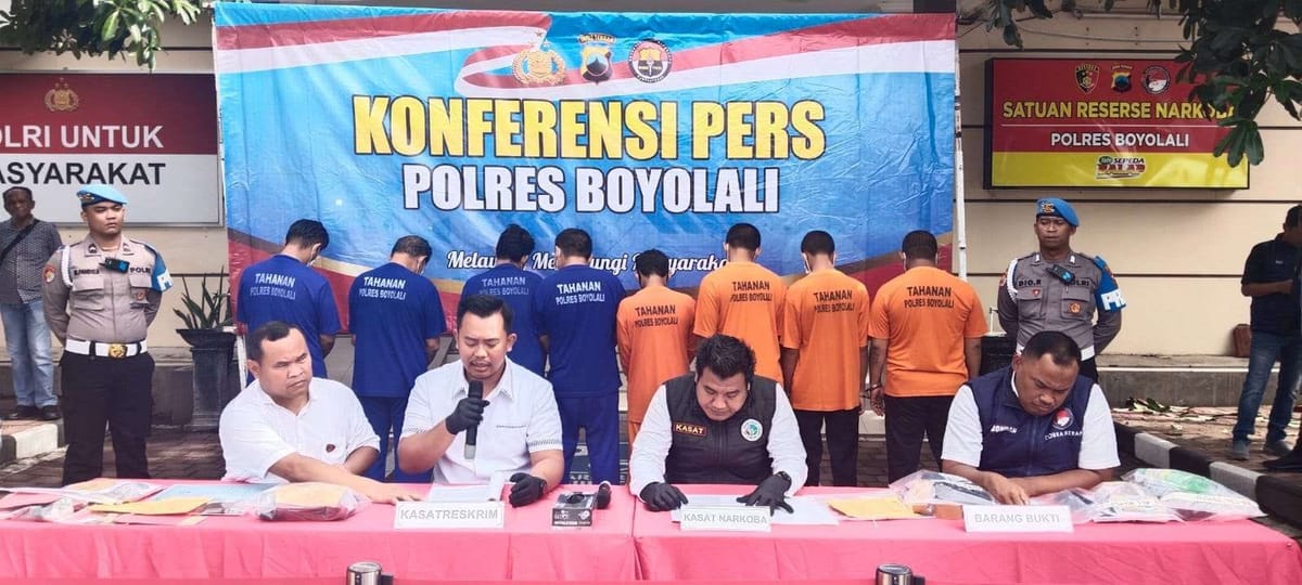 Polres Boyolali Gelar Press Rilis Ungkap Kasus Narkoba