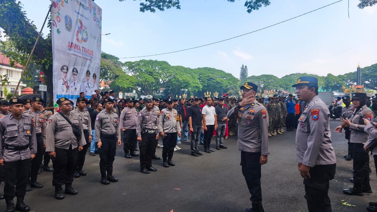 Polresta Malang Kota Kawal Aksi Santri Malang Menggugat dengan Pendekatan Humanis
