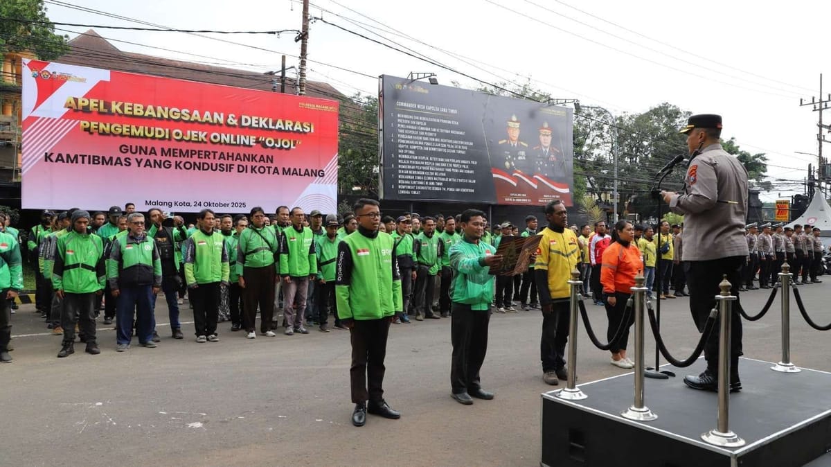 Sinergi Polri dan Ojol, Polresta Makota Gelar Deklarasi Jaga Kamtibmas