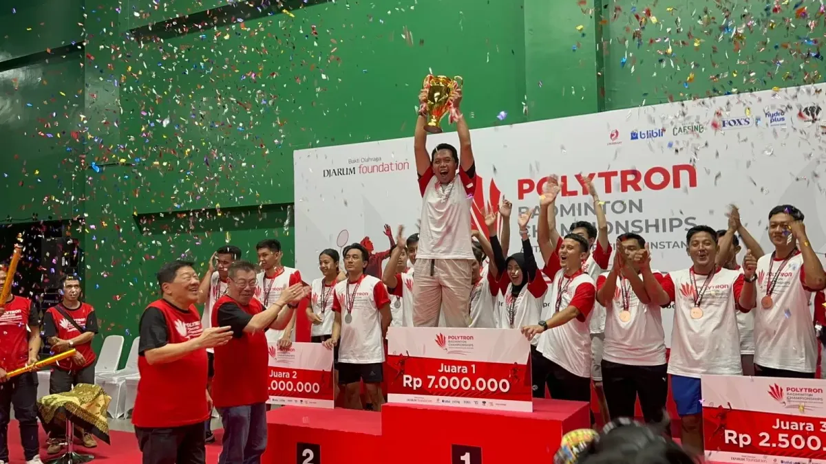 Taklukkan Polda Jateng di Final, Pegadaian Raih Juara Polytron Badminton Challenge 2025
