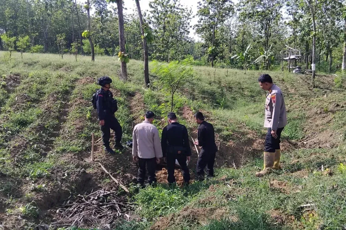 Temuan Mortir di Hutan Sambong Blora Dimusnahkan Tim Jihandak Polda Jateng