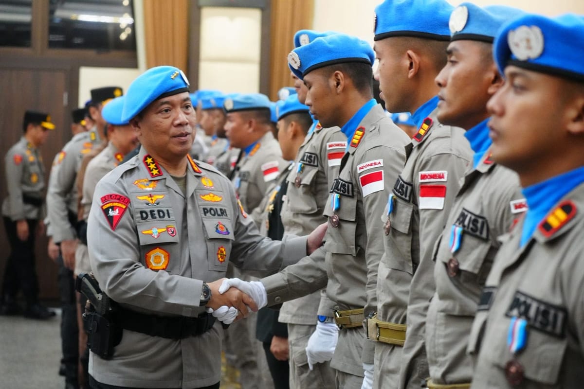 Wakapolri Apresiasi 139 Personel Garuda Bhayangkara yang Selesai Bertugas di Misi PBB