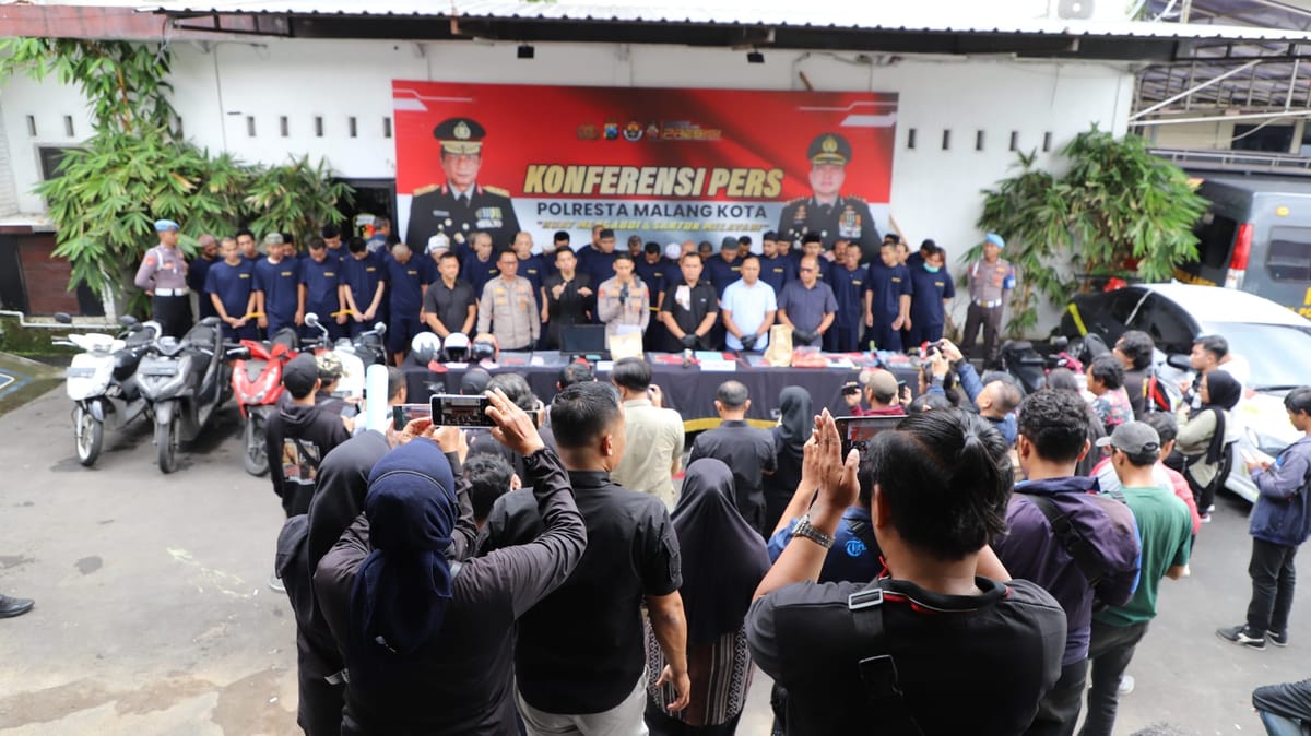 Capaian Operasi Sikat Semeru: 44 Kasus Terungkap, 51 Pelaku Ditangkap Polresta Malang Kota