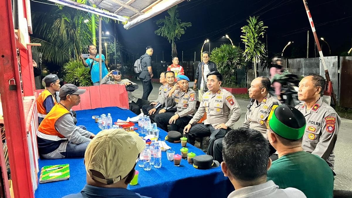 Kapolres Kotim Tinjau Pos Sat Kamling untuk Perkuat Keamanan Mahaga Mentaya