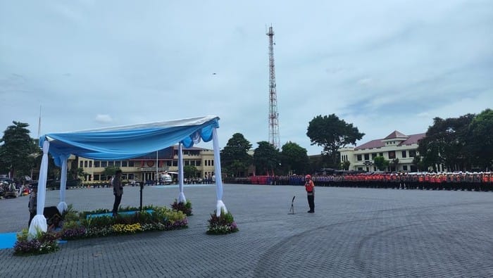 Kapolri Pimpin Apel Kesiapan Tanggap Darurat Bencana, Diikuti Ribuan Personel